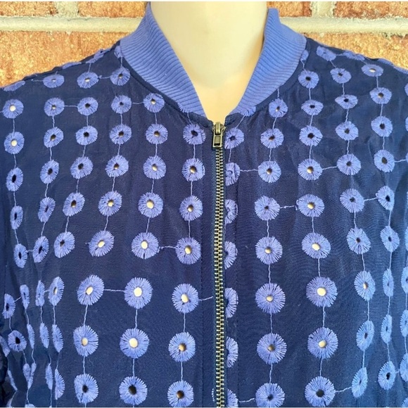 Anthropologie Amadi Eyelet Bomber Jacket Small. B1 - Picture 4 of 9